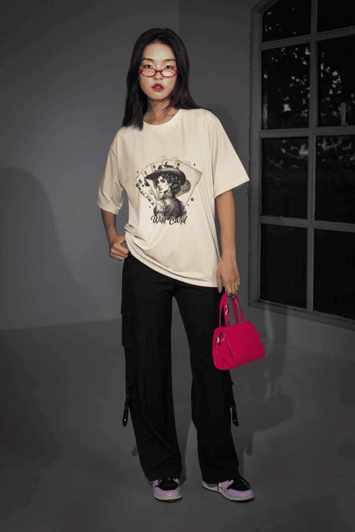 Girl Wild Card Oversized T-shirt - Urban Theory Co