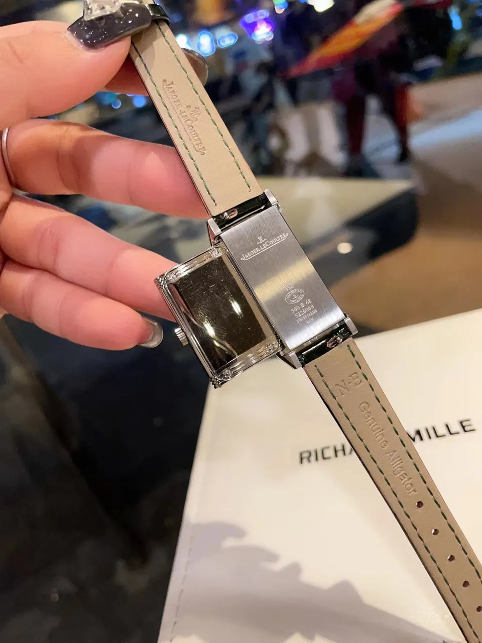 Reverso Green Dial Leather - Hình 4