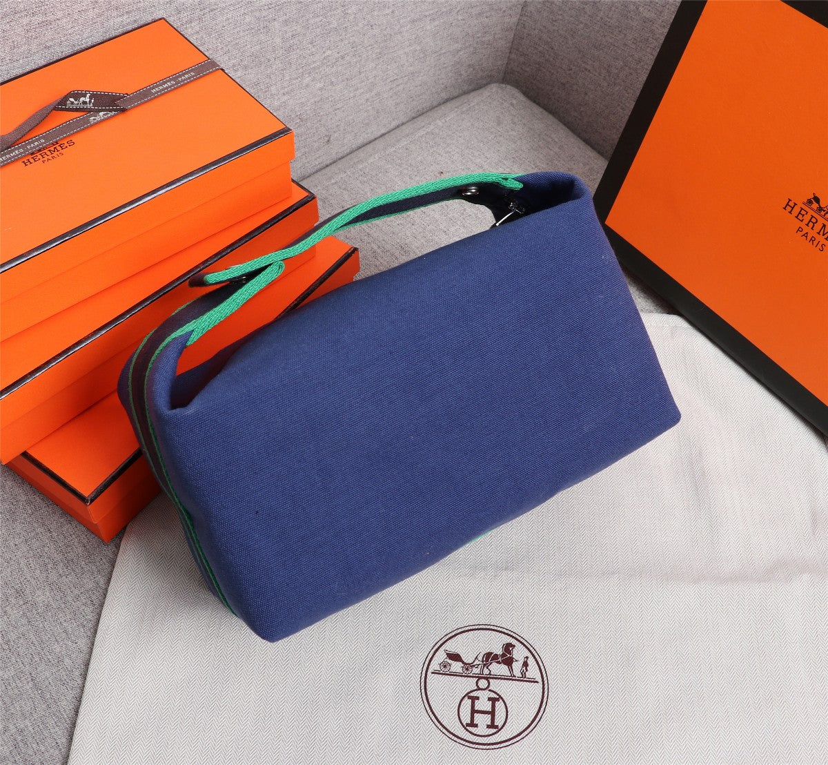 Hermes Bride-A-Brac 25 Azure Canvas
