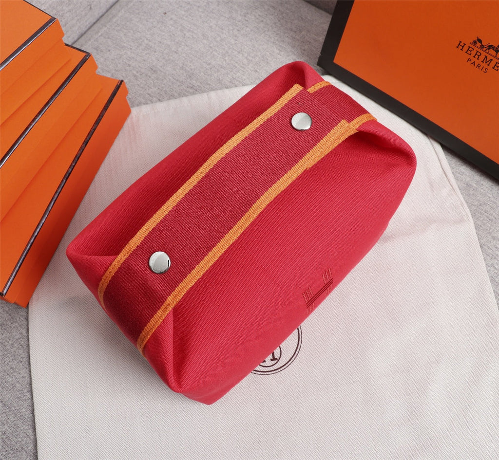 Hermes Bride-A-Brac 25 Red Canvas