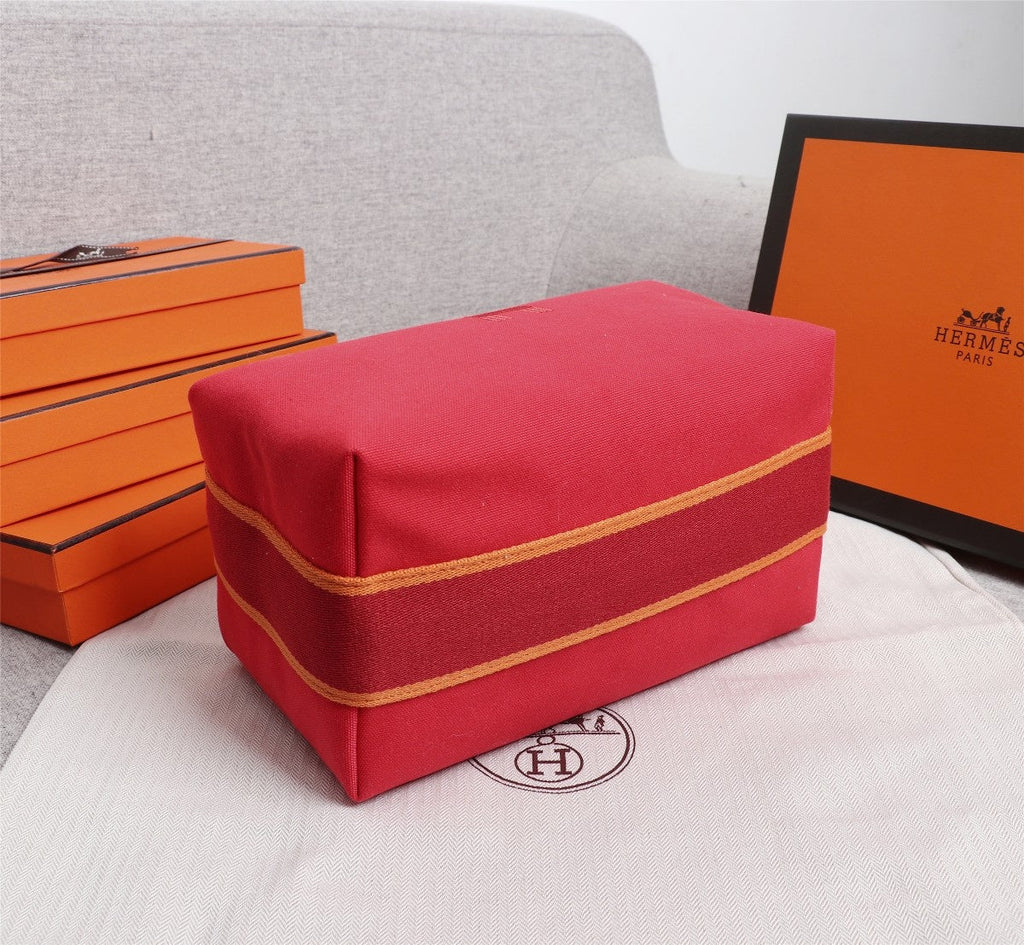 Hermes Bride-A-Brac 25 Red Canvas