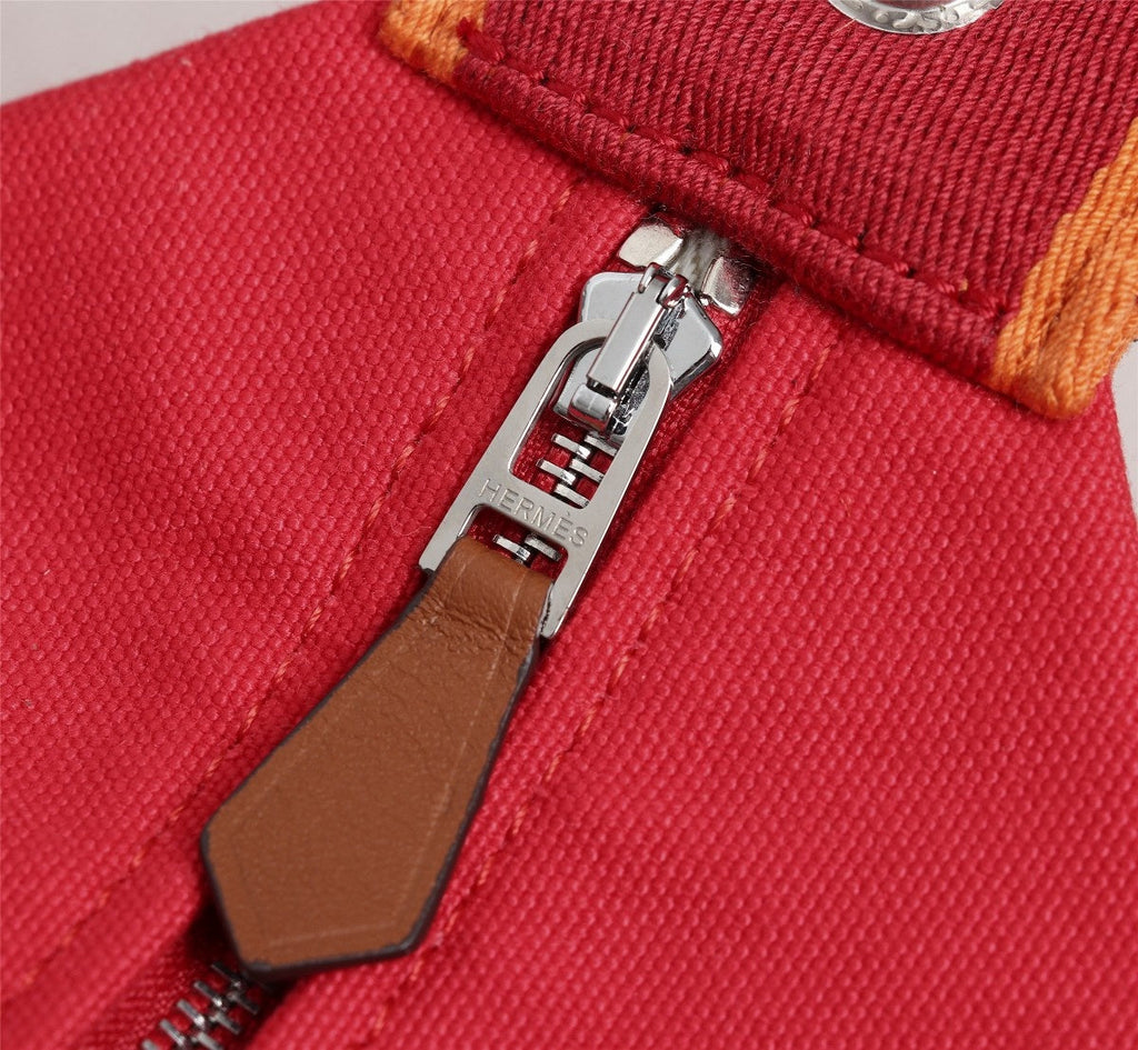 Hermes Bride-A-Brac 25 Red Canvas