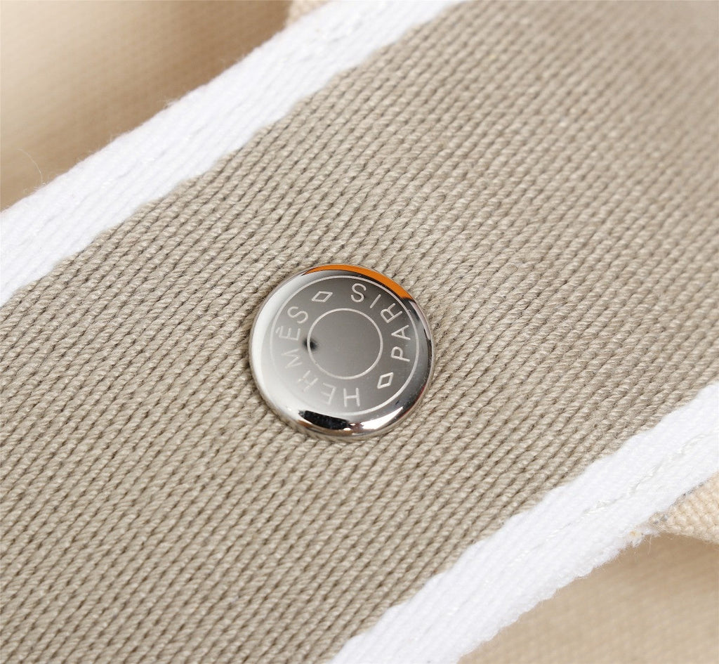 Hermes Bride-A-Brac 21 Beige Canvas