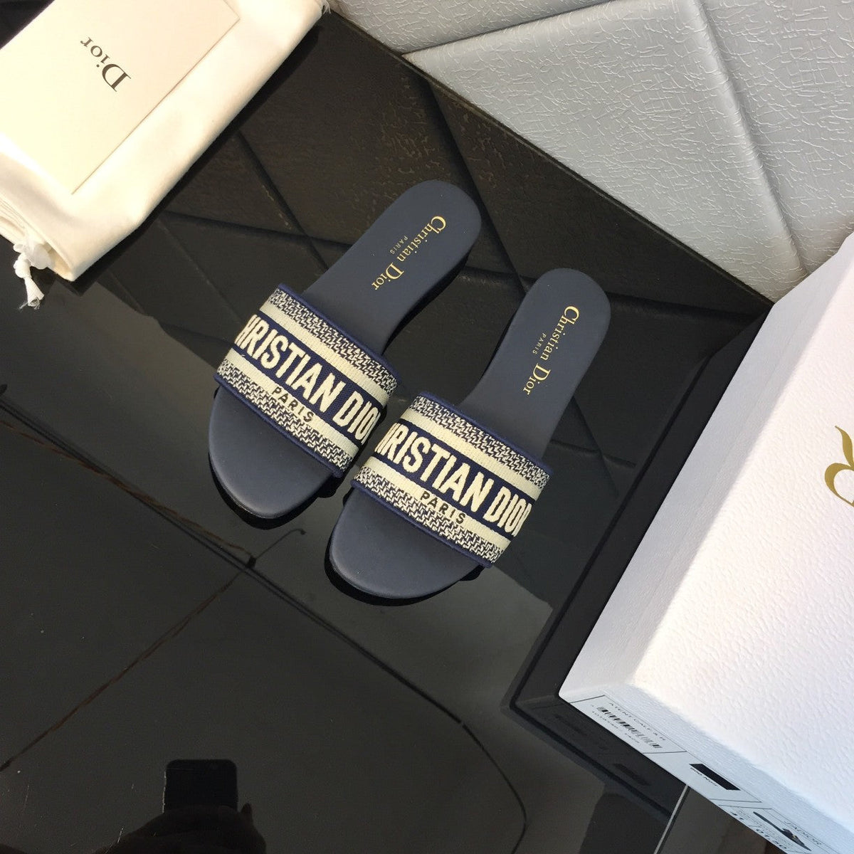 Dior CD Mule Dway Slide 10mm Multi-Motifs Style 51