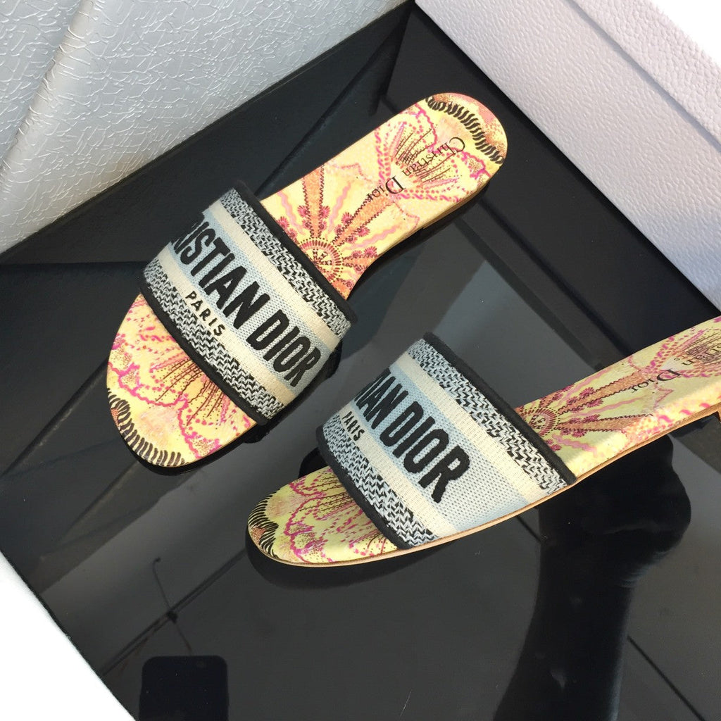 Dior CD Mule Dway Slide 10mm Multi-Motifs Style 50