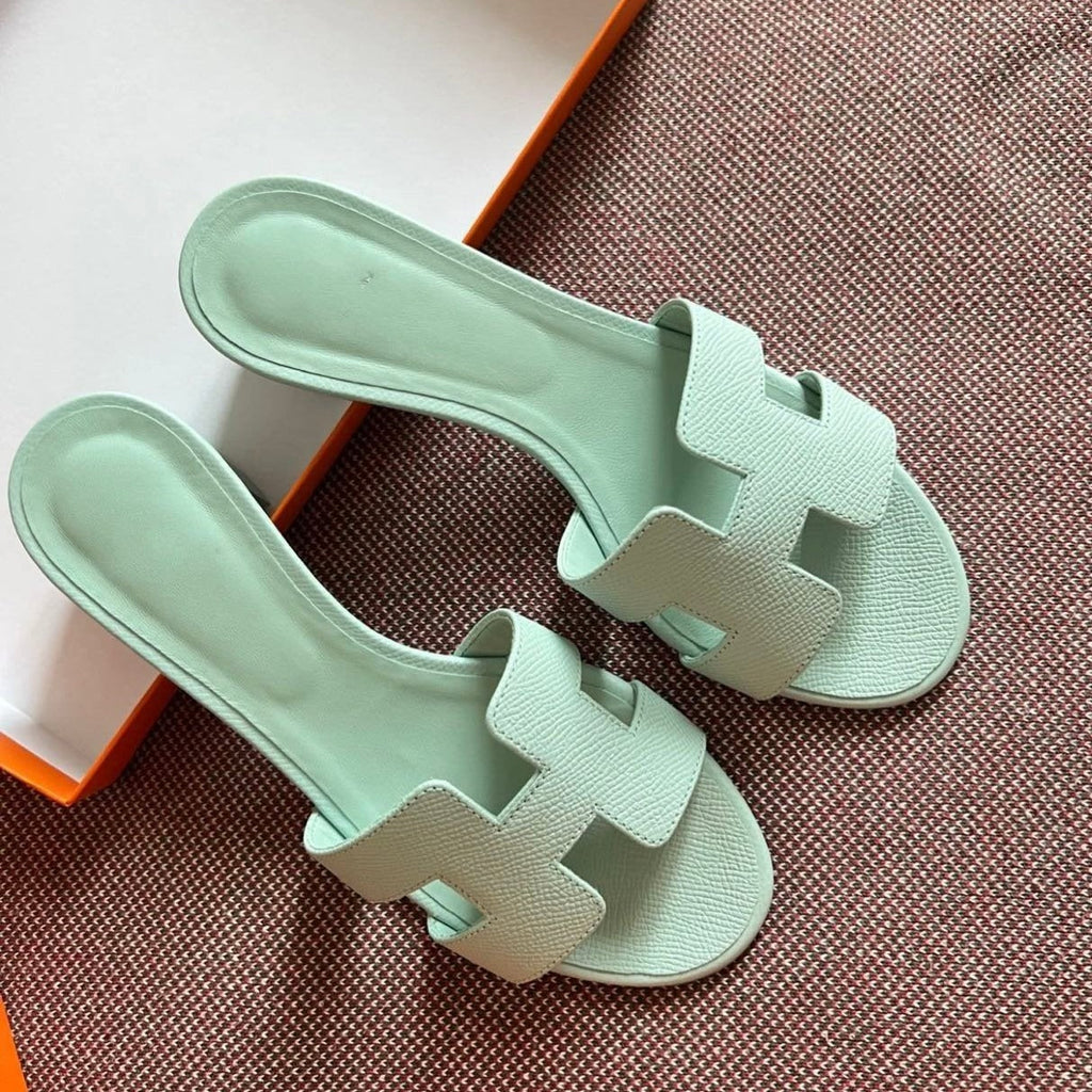 Hermes 0ASIS Sandal Epsom Calfskin Ice