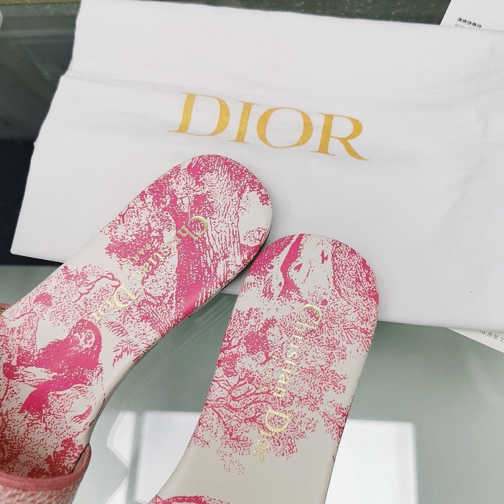 Dior CD Mule Dway Slide 10mm Multi-Motifs Style 28