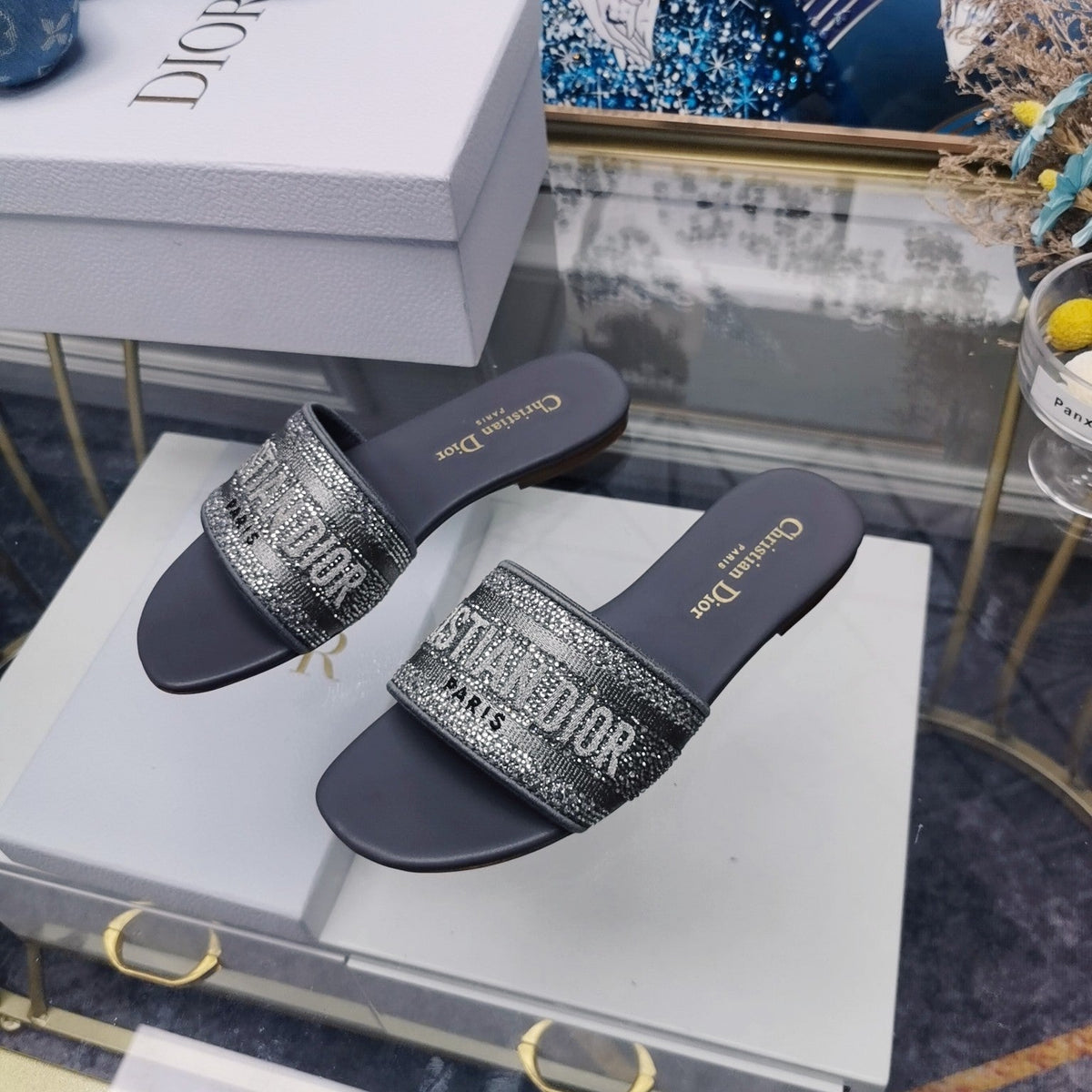 Dior CD Mule Dway Slide 10mm Multi-Motifs Style 21