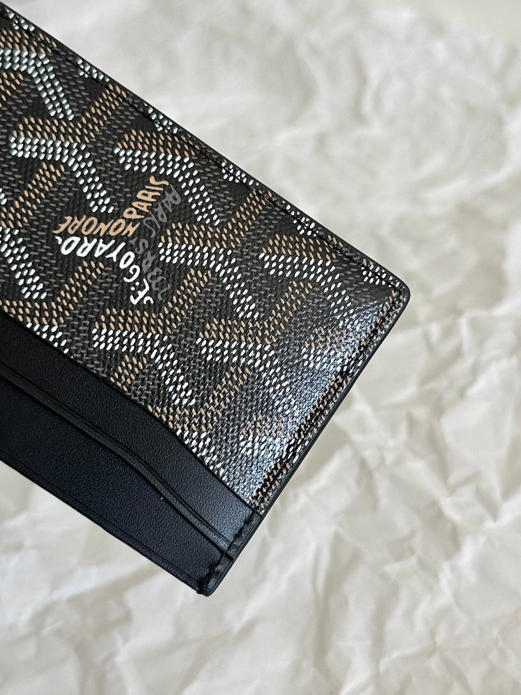 Goyard Saint-Sulpice Card Wallet 10 in Black Goyardine Canvas