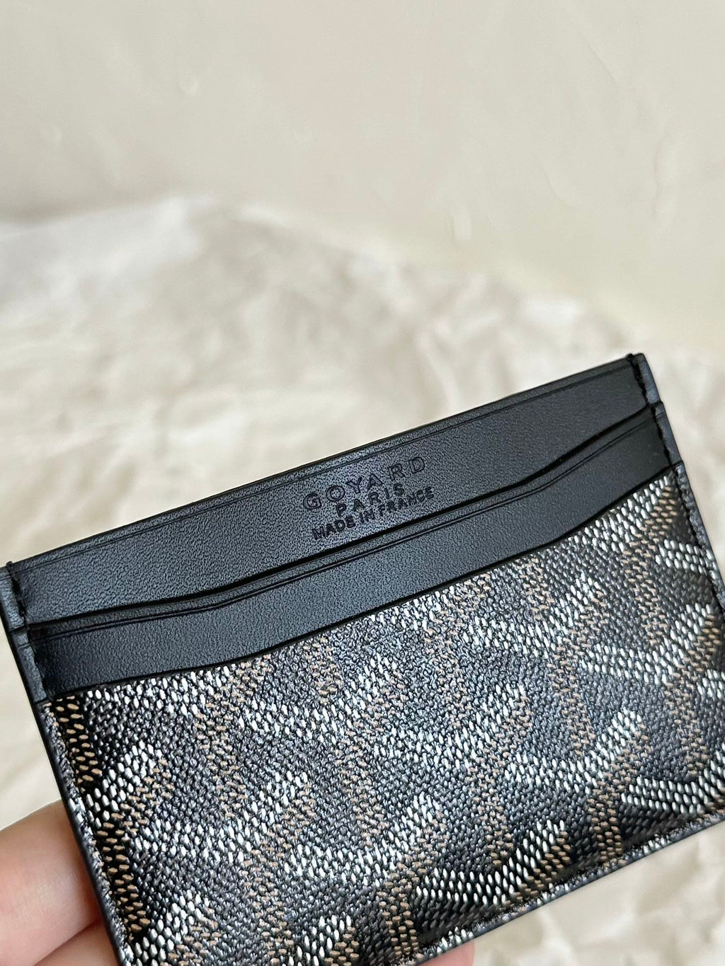 Goyard Saint-Sulpice Card Wallet 10 in Black Goyardine Canvas