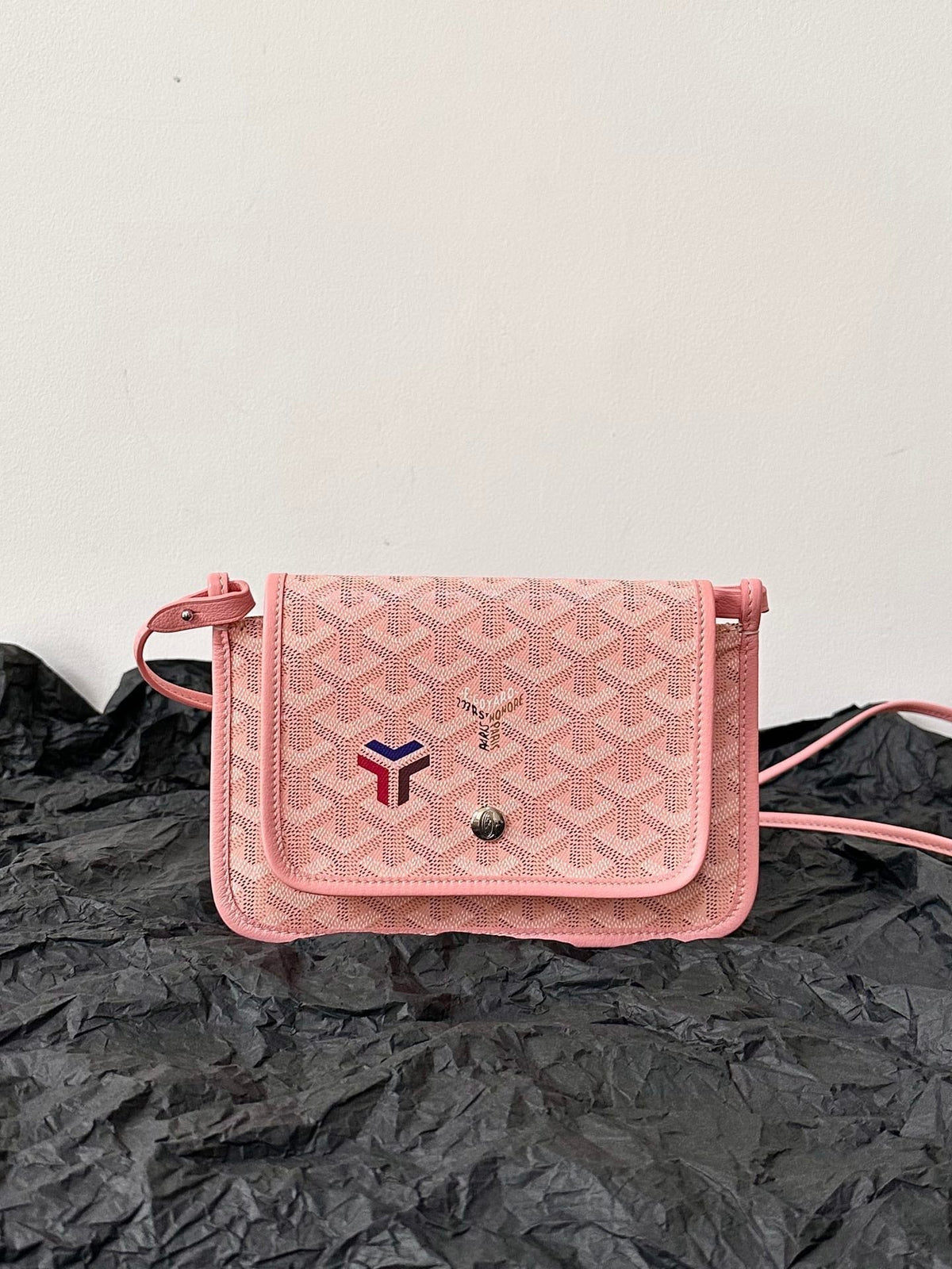 Goyard Plumet Pocket Wallet 20 in Pink Goyardine Canvas and Lambskin Trim