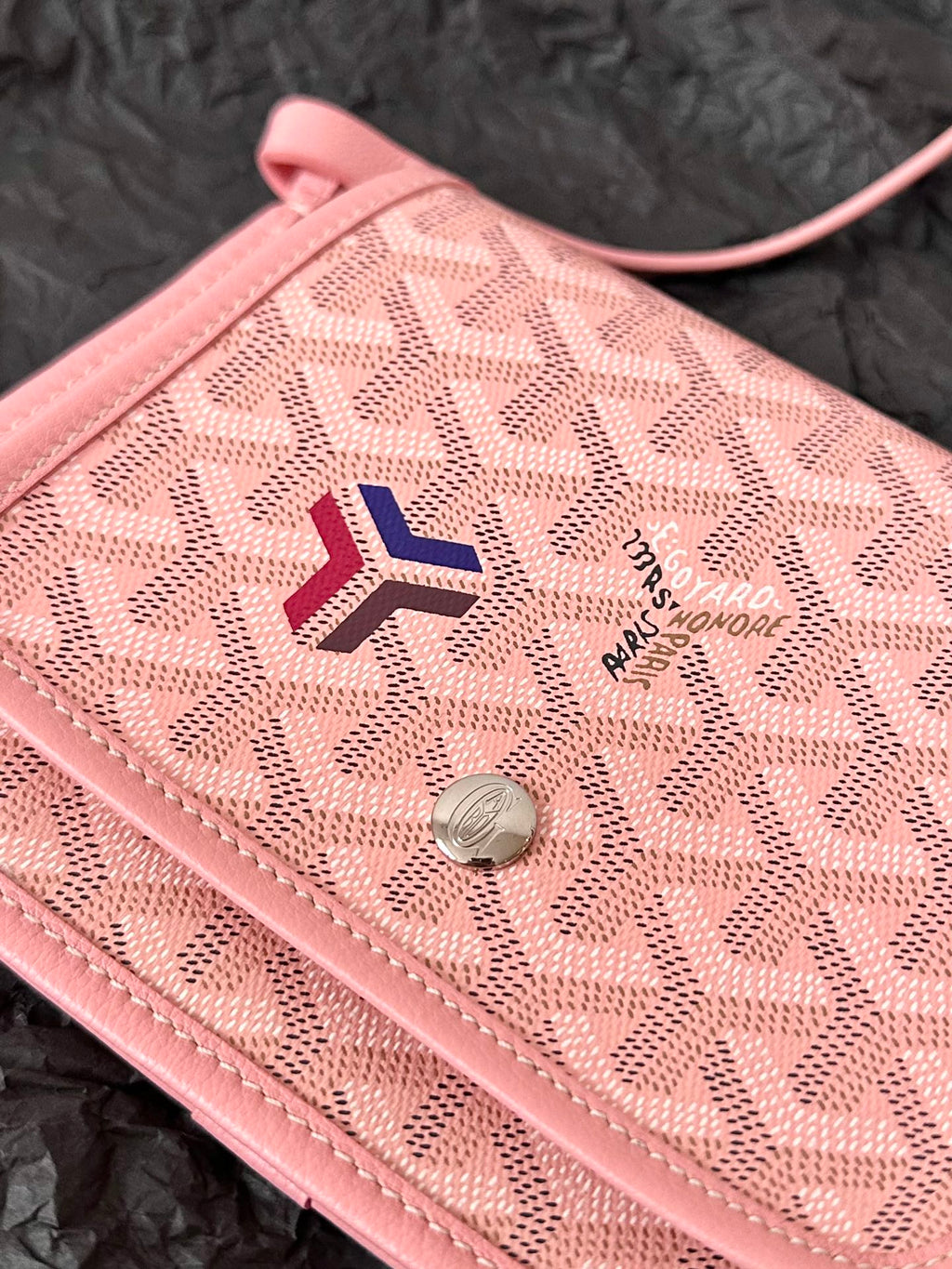 Goyard Plumet Pocket Wallet 20 in Pink Goyardine Canvas and Lambskin Trim