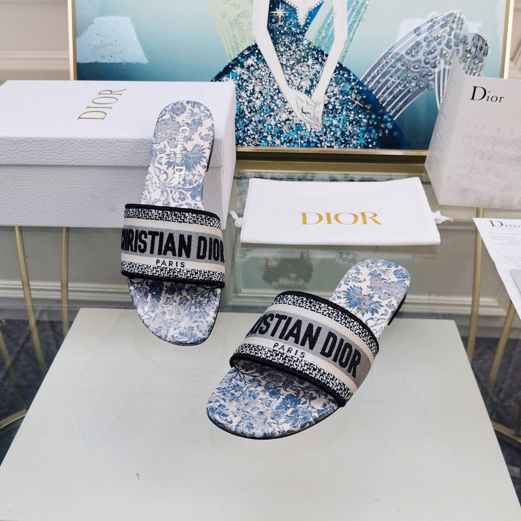 Dior CD Mule Dway Slide 10mm Multi-Motifs Style 75