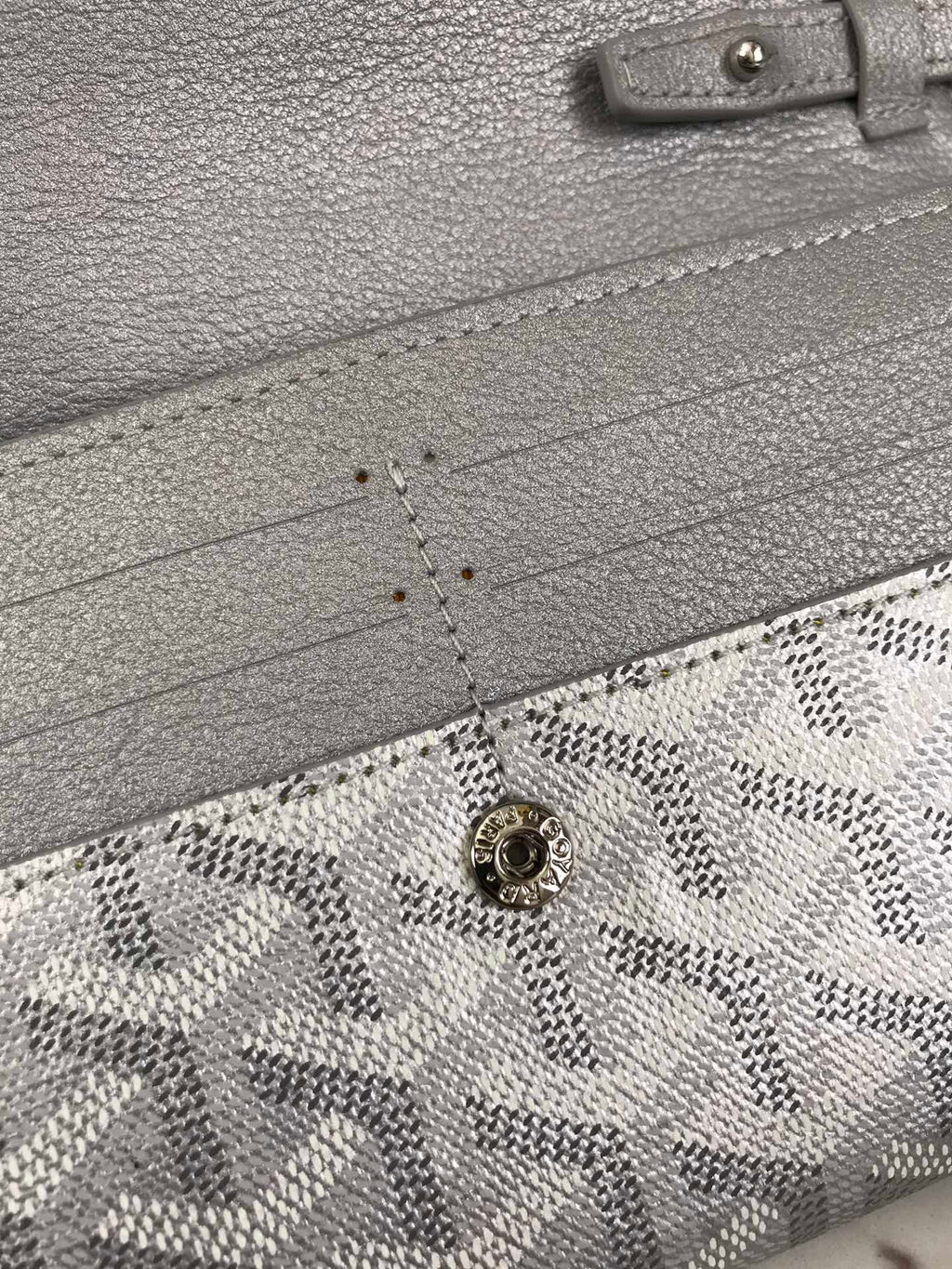 Goyard Varenne Continental Wallet 19 in Gray Goyardine Canvas