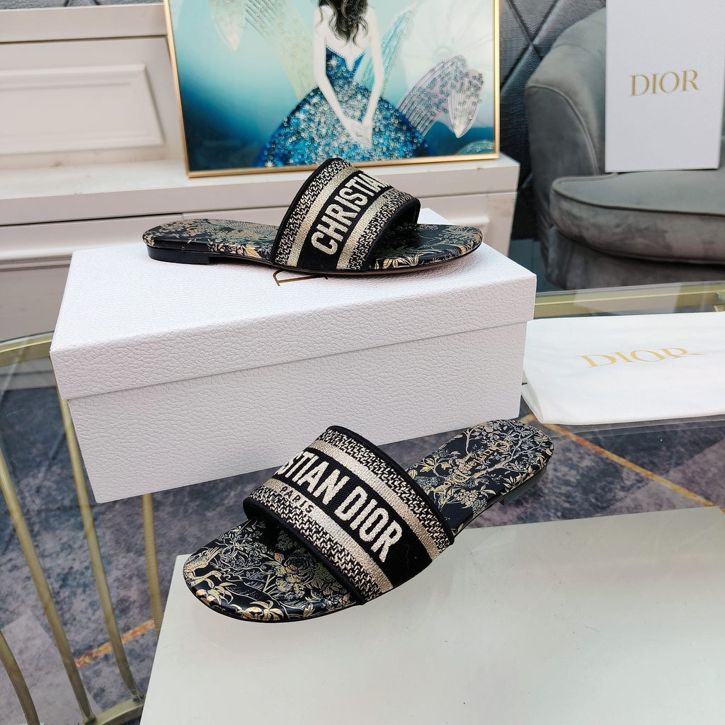 Dior CD Mule Dway Slide 10mm Multi-Motifs Style 5