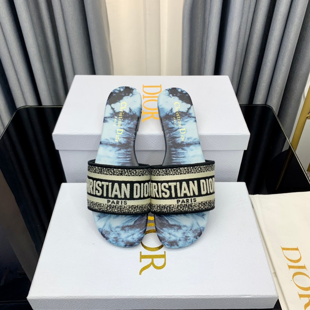 Dior CD Mule Dway Slide 10mm Multi-Motifs Style 47