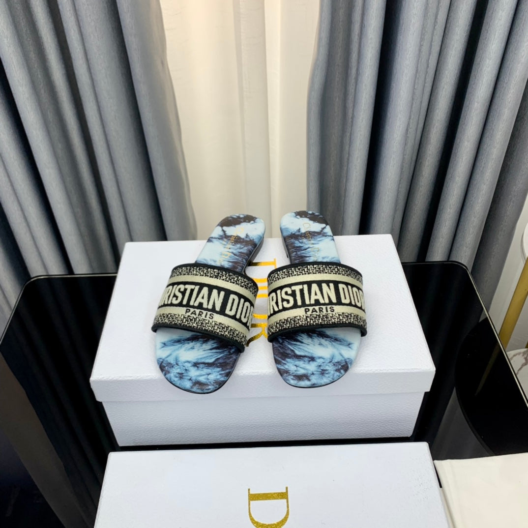 Dior CD Mule Dway Slide 10mm Multi-Motifs Style 47