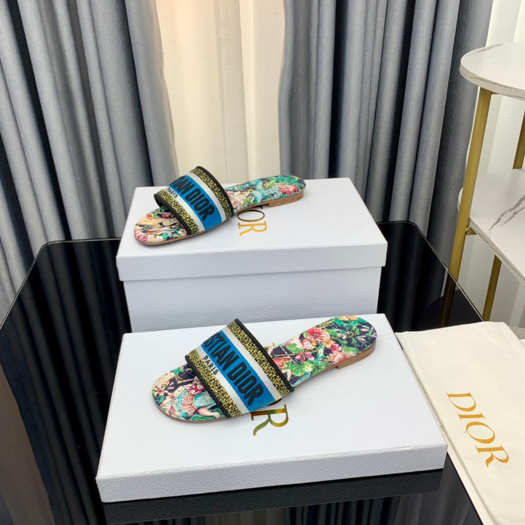 Dior CD Mule Dway Slide 10mm Multi-Motifs Style 35