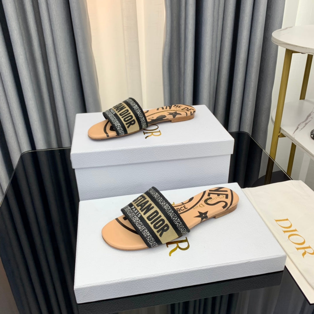 Dior CD Mule Dway Slide 10mm Multi-Motifs Style 60