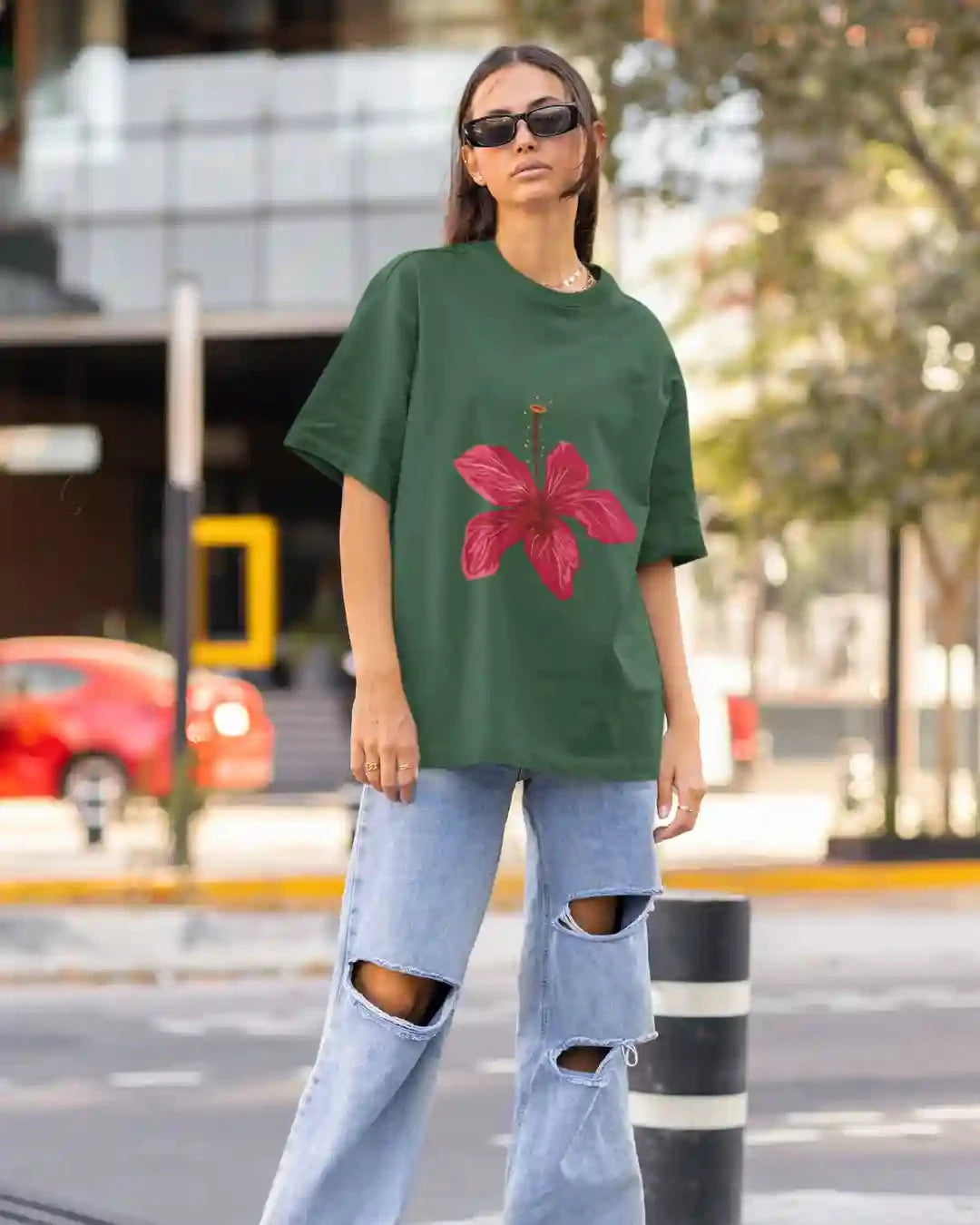 Red Hibiscus: Your Confidence Uniform