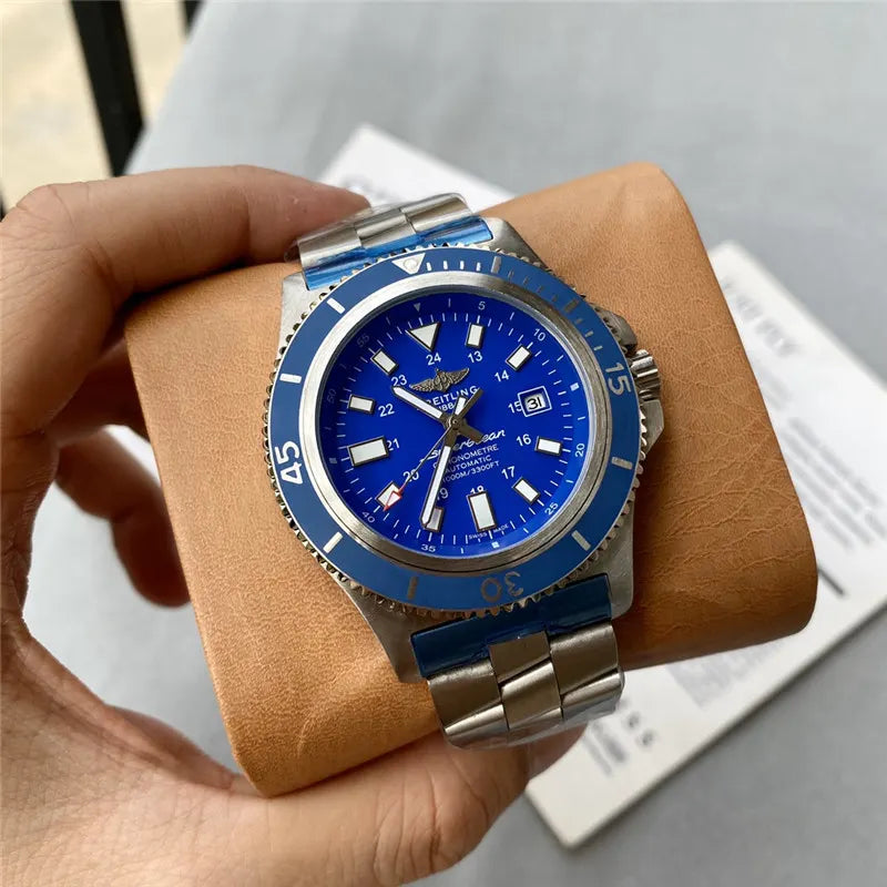 steel Breitling Superocean Blue - Hình 5