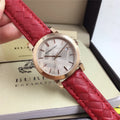 Burberry Rose Gold Red Leather Watch