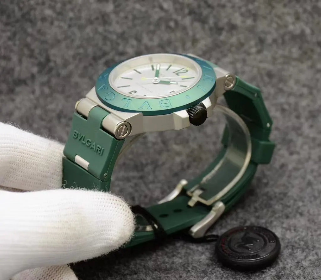 Bulgari Aluminium Green Bezel - Hình 2