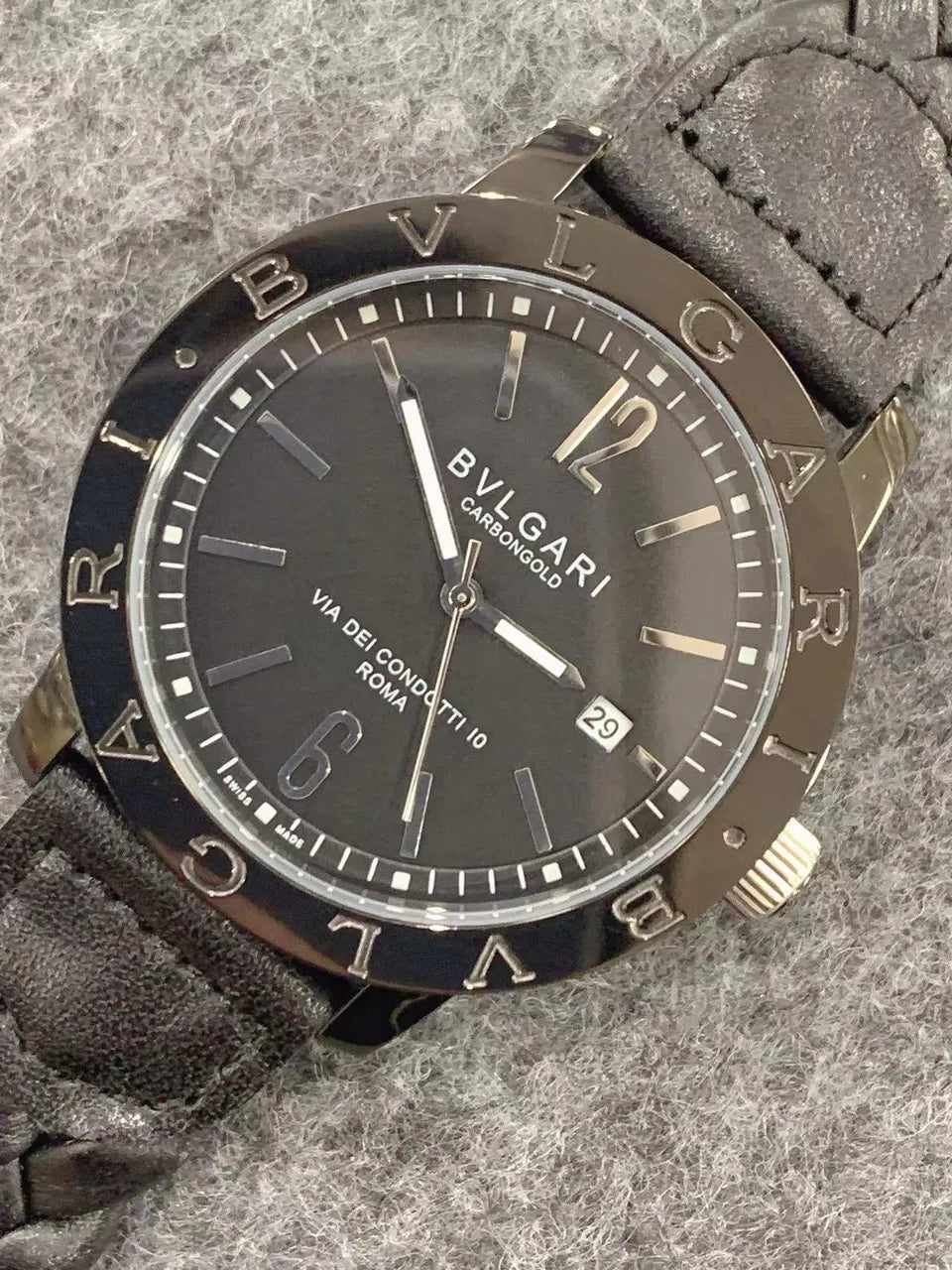 Bvlgari CarbonGold Braided Leather - Hình 2