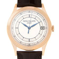 white Patek Philippe Rose Gold Calatrava