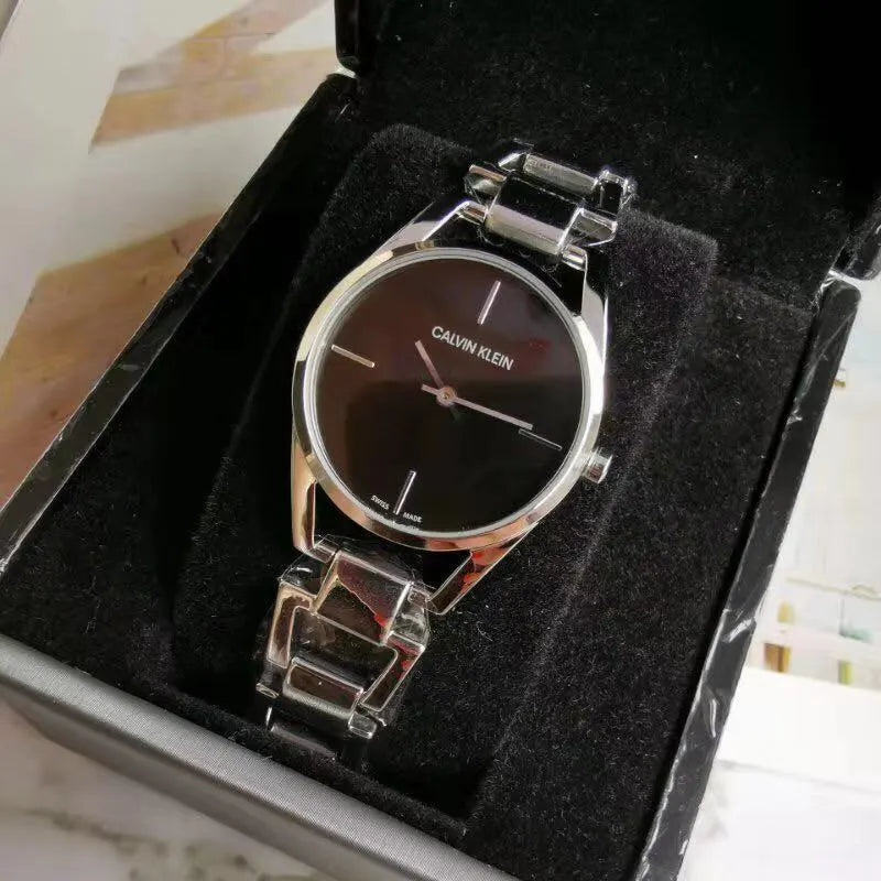 minimal Calvin Klein Black Dial Watch - Hình 7