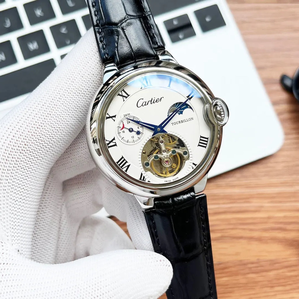 Cartier Tourbillon Black Alligator - Hình 2