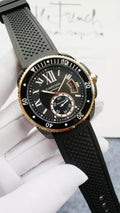 Cartier Gold Bezel Rubber Watch