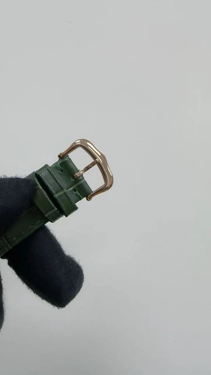 Cartier Olive Green Leather Watch - Hình 3