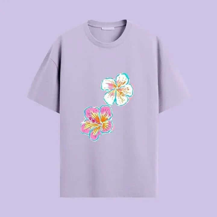 Neon Hibiscus Oversized Tee - Urban Theory Co - Urban Theory Co