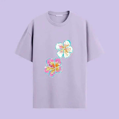 Neon Hibiscus Oversized Tee - Urban Theory Co - Urban Theory Co