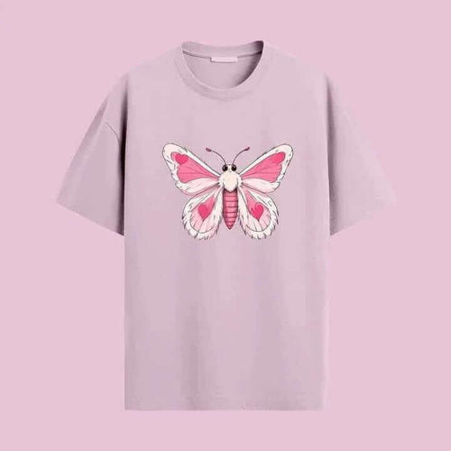 Pink Butterfly Oversized Tee - Urban Theory Co - Urban Theory Co