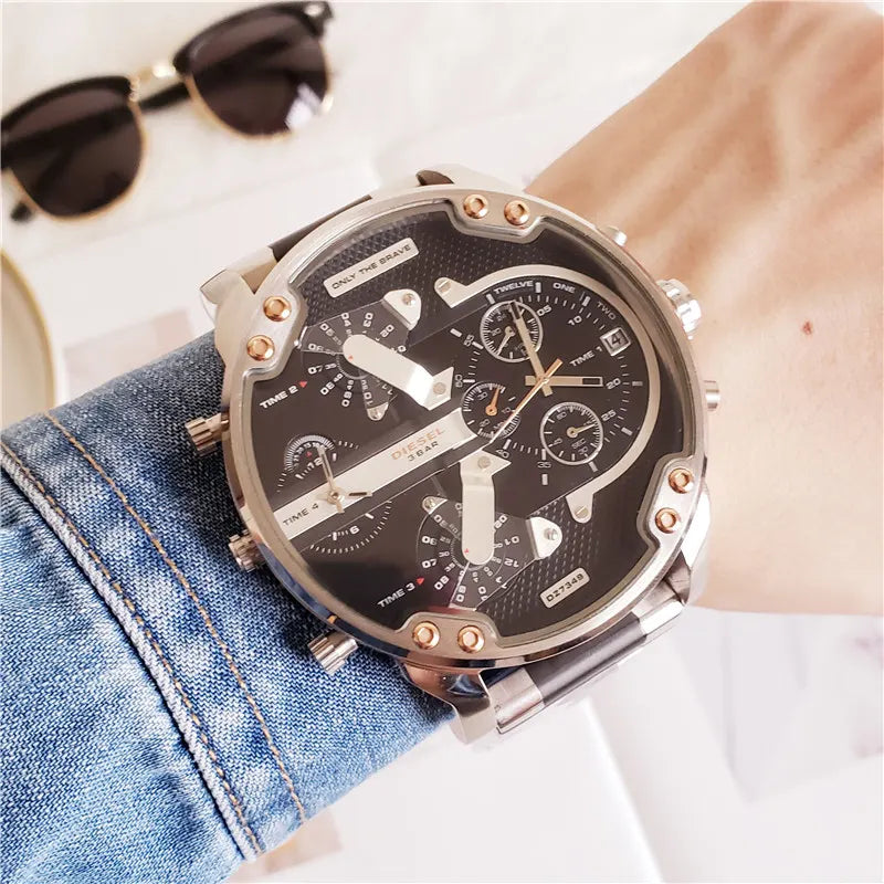 Diesel Black Dial Silver Steel - Hình 2