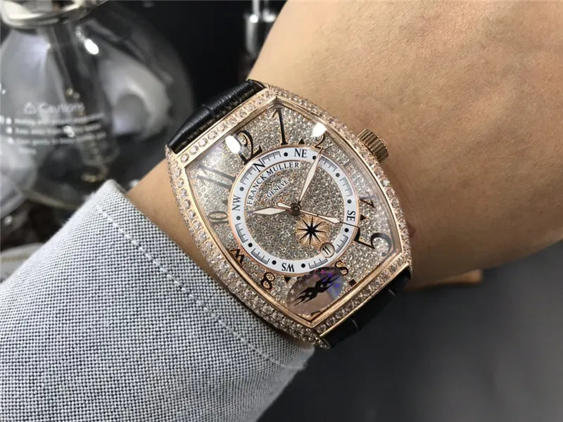 rose Franck Muller Diamond Watch - Hình 7