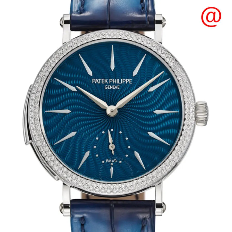 bezel Patek Philippe Blue Dial Diamond
