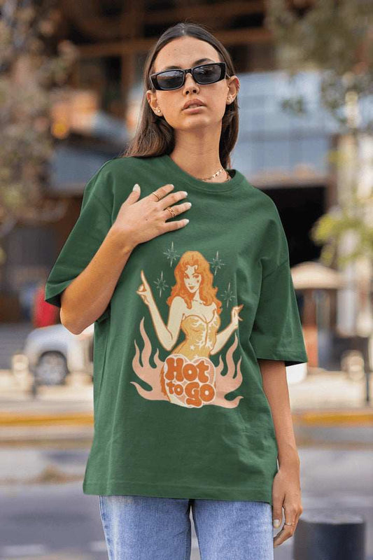 Hot to Go Women Oversized T-shirt - Urban Theory Co