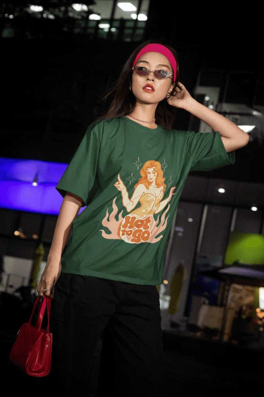 Hot to Go Women Oversized T-shirt - Urban Theory Co