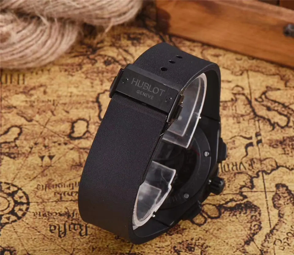 Hublot All Black Skeleton Watch - Hình 2