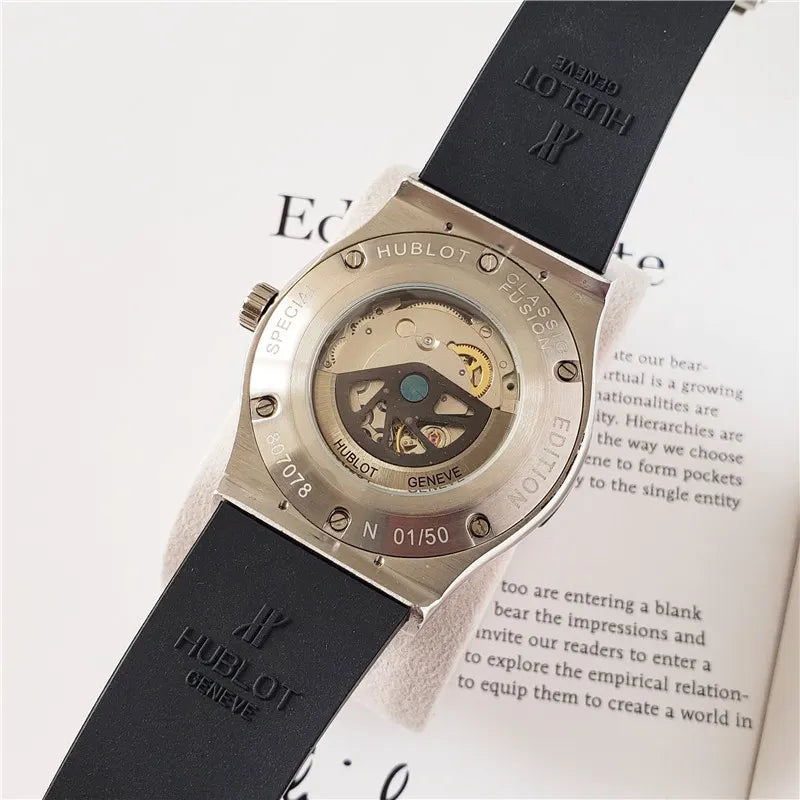 Hublot Black Gold Rubber Strap - Hình 6