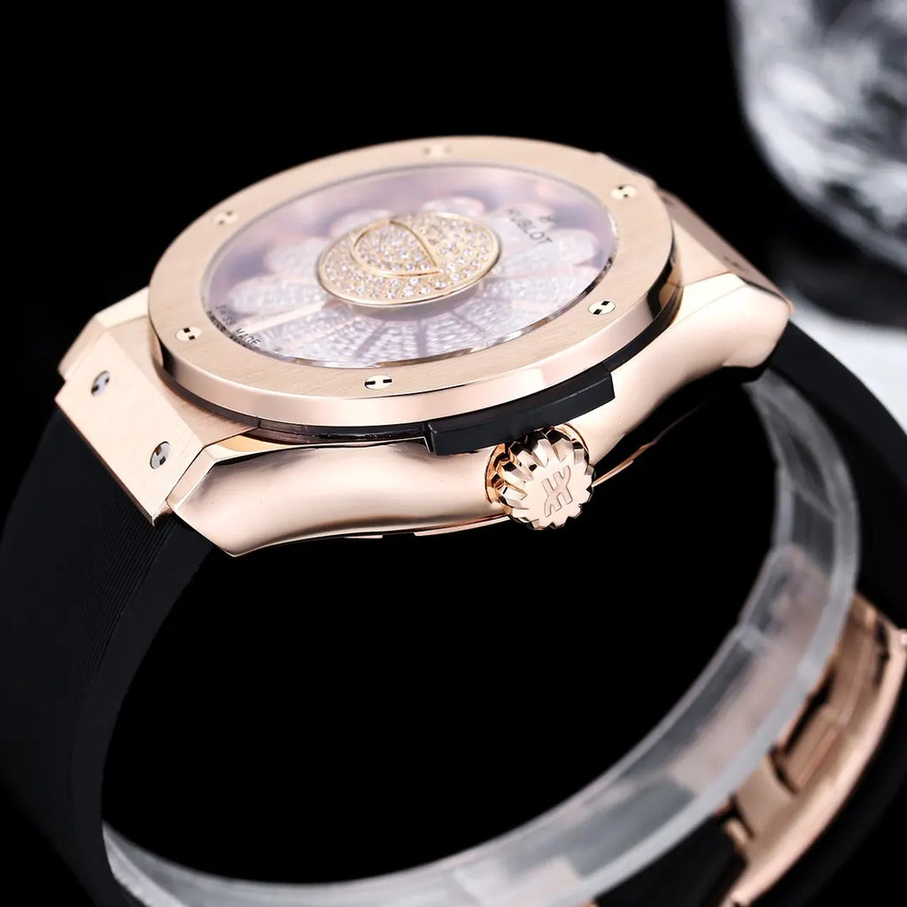 Hublot Flower Diamond Rose Gold - Hình 2