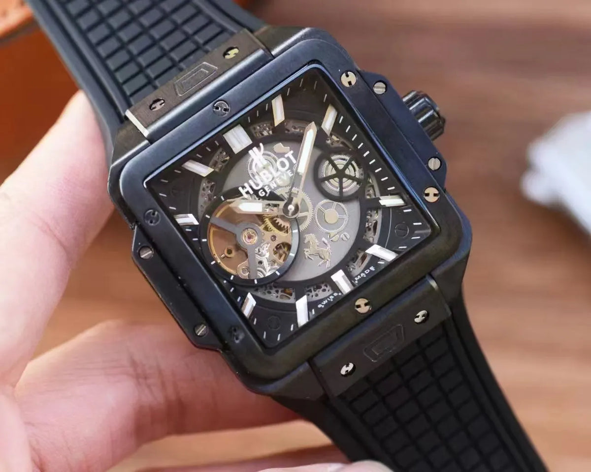 Hublot Black Ceramic Square Watch
