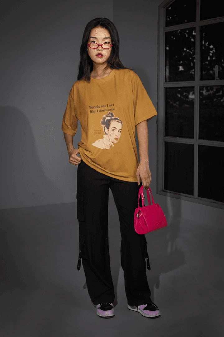 I don't Care Oversized T-shirt - Urban Theory Co