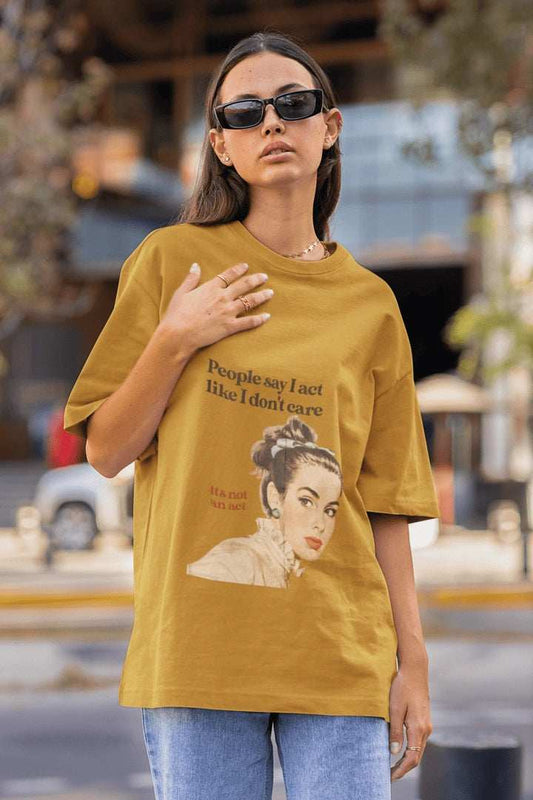 I don't Care Oversized T-shirt - Urban Theory Co