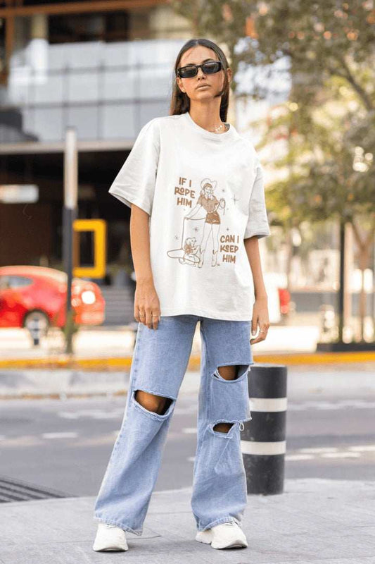 I Rope Him Oversized T-shirt - Urban Theory Co