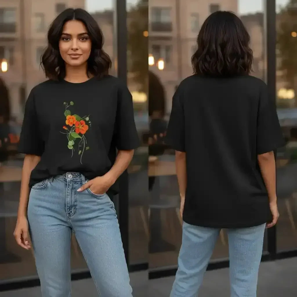 Orange Blossom Oversized Tee - Urban Thoery Co - Urban Theory Co