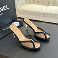Chanel Double C High Heel Black Lambskin